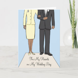 Cartão de Agradecimento de Casamento dos Pais Afro