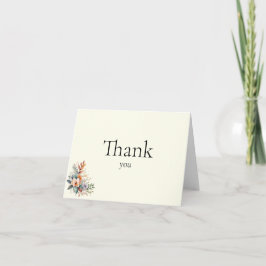 Cartão de Agradecimento de Casamento Elegante Corr