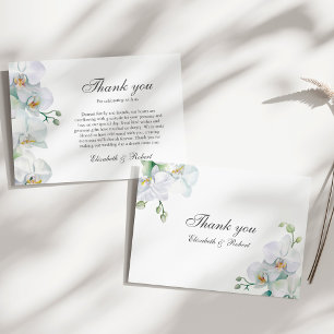 Cartão de Agradecimento de Casamento Elegante Orqu