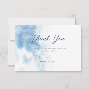 Cartão de Agradecimento de Casamento em Aquarela A
