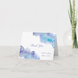 Cartão de Agradecimento de Casamento em Aquarela C