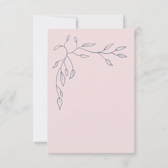 Cartão de Agradecimento de Casamento em Branco Fol (Frente)