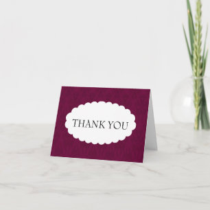 Cartão de Agradecimento de Casamento em Damasco Bo