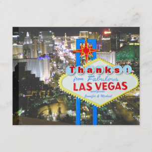 Cartão de agradecimento de casamento em Las Vegas
