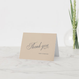 Cartão de Agradecimento de Casamento em Script Moc