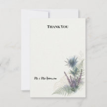 Cartão de Agradecimento de Casamento Escocês Blue 