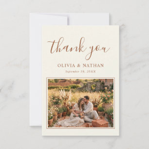 Cartão de Agradecimento de Casamento Floral Boho R