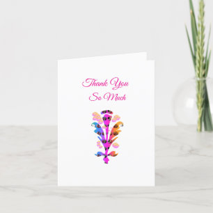 Cartão de Agradecimento de Casamento Floral Flouri