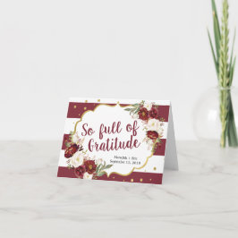 Cartão de Agradecimento de Casamento Floral Marsal