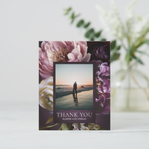 Cartão de Agradecimento de Casamento Floral Maxima