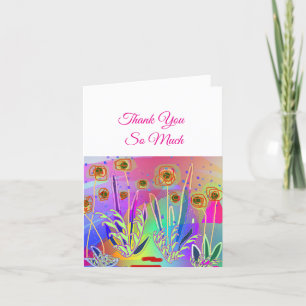 Cartão de Agradecimento de Casamento Floral Person