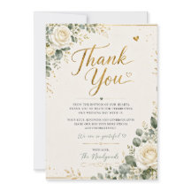 Cartão de Agradecimento de Casamento Floral Rosa C