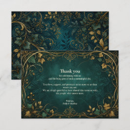 Cartão de Agradecimento de Casamento Floresta Enca