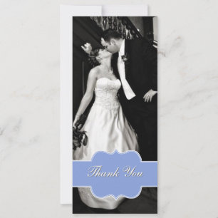 Cartão de Agradecimento de Casamento Foto Plana Es