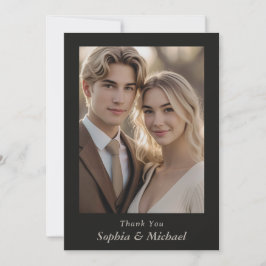 Cartão de Agradecimento de Casamento Fotografia Fl