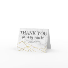 Cartão de Agradecimento de Casamento Geométrico de