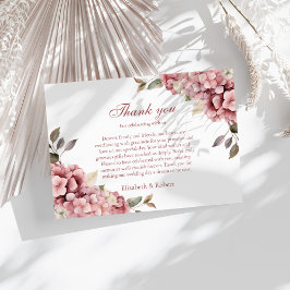 Cartão de Agradecimento de Casamento Hortênsia Ros