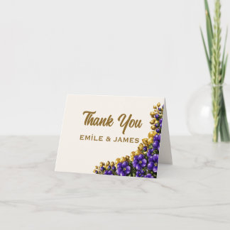 Cartão de Agradecimento de Casamento Illinois Blue