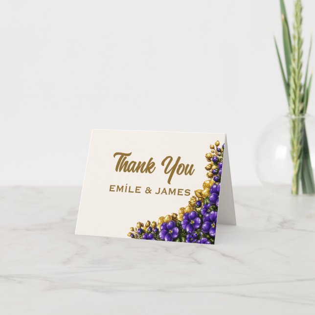 Cartão de Agradecimento de Casamento Illinois Blue (Frente)