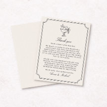 Cartão de Agradecimento de Casamento Ivory Double 