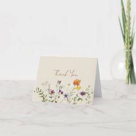 Cartão de Agradecimento de Casamento Jardim de Flo
