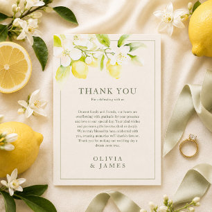 Cartão de Agradecimento de Casamento Jardim de Mar