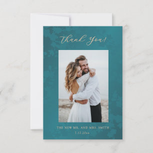 Cartão de agradecimento de casamento Jewel Peacock