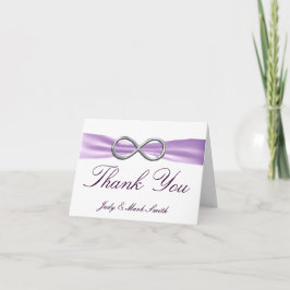 Cartão de Agradecimento de Casamento Lavanda Infin