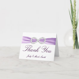 Cartão de Agradecimento de Casamento Lavender Diam