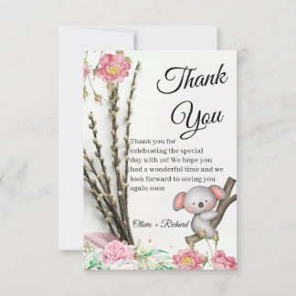 Cartão de Agradecimento de Casamento Little Koala 