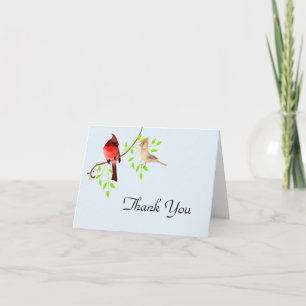 Cartão de Agradecimento de Casamento Lovely Red Ca