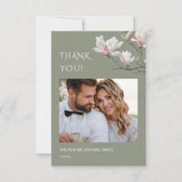 Cartão de Agradecimento de Casamento Magnolia Fine