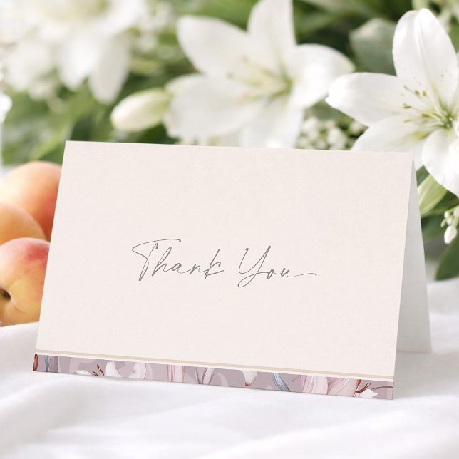 Cartão de Agradecimento de Casamento Minimalista (Criador carregado)