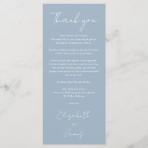 Cartão de Agradecimento de Casamento Minimalista A