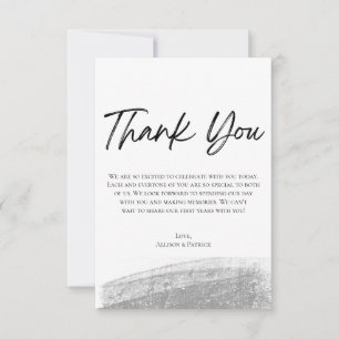 Cartão de Agradecimento de Casamento Minimalista c