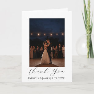 Cartão de Agradecimento de Casamento Minimalista c