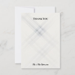 Cartão de Agradecimento de Casamento Minimalista c