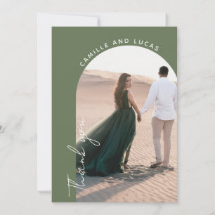 Cartão de agradecimento de casamento Minimalista c
