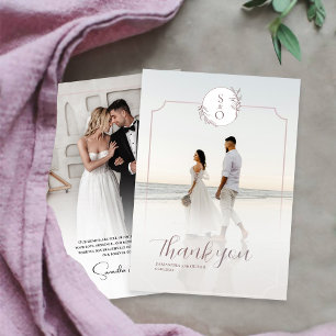 Cartão de Agradecimento de Casamento Minimalista E