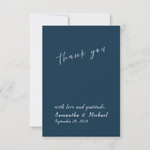 Cartão de Agradecimento de Casamento Minimalista M