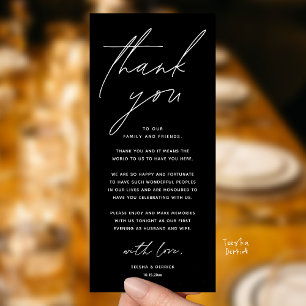 Cartão de Agradecimento de Casamento Minimalista p