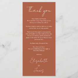 Cartão de Agradecimento de Casamento Minimalista T