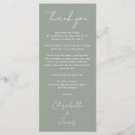 Cartão de Agradecimento de Casamento Minimalista V