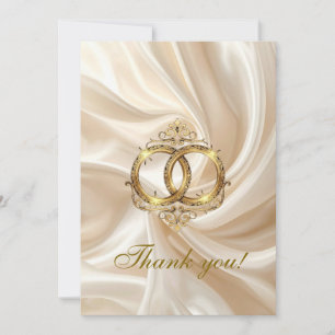 Cartão de Agradecimento de Casamento Moderno