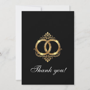 Cartão de Agradecimento de Casamento Moderno