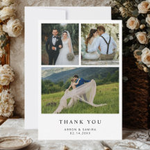 Cartão de Agradecimento de Casamento Moderno Simpl