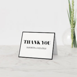 Cartão de Agradecimento de Casamento Mr e Mrs Mode