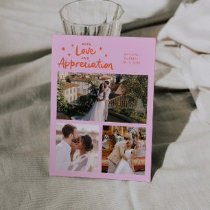 Cartão de Agradecimento de Casamento Multi Foto La