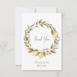 Cartão de Agradecimento de Casamento Olive Orchard