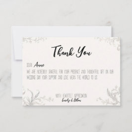 Cartão de Agradecimento de Casamento Personalizado